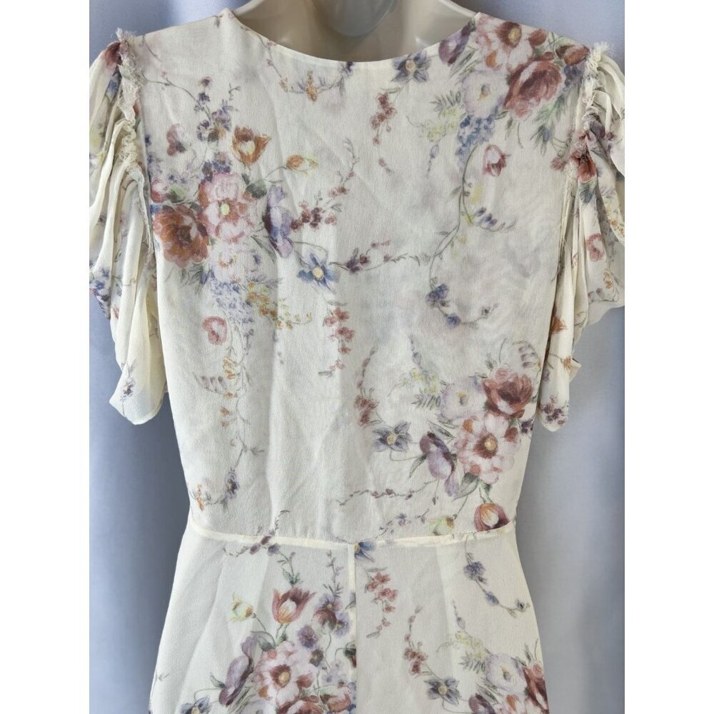 LoveShackFancy Cora Cream Floral Boho Mini Dress $425 - Picture 9 of 14